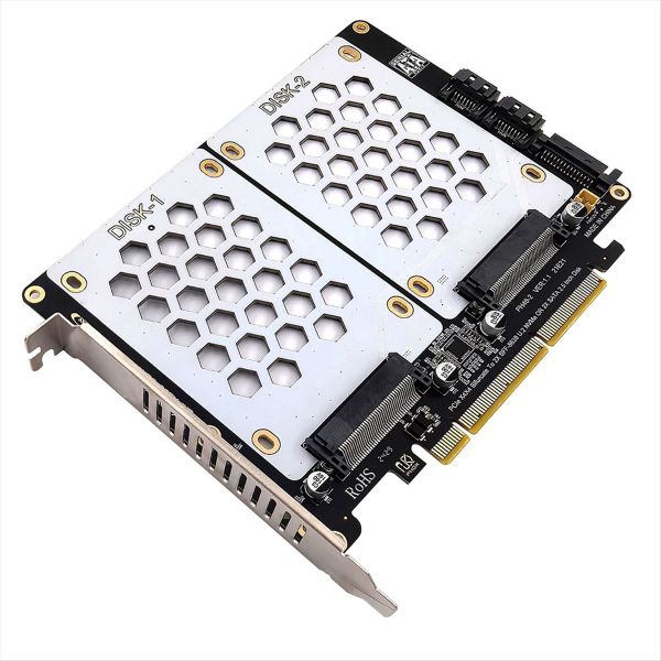 Ph46-2 Dual-Disk Sata 2.5-Inch Hard Drive To Pcie4.0 Split Card