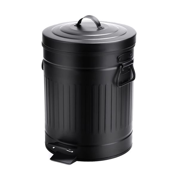3 Litres - Small Trash Stainless Steel Round Step Pedal Garbage Can