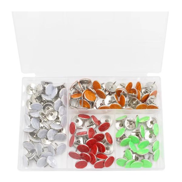Tool 150Pcs Reinforced Reflective Marking Trail Thumbtack Pins -1cm