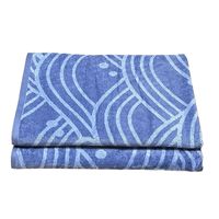 Velour 2 Pack Bath Sheet Cotton 90 x 180cm - Blue