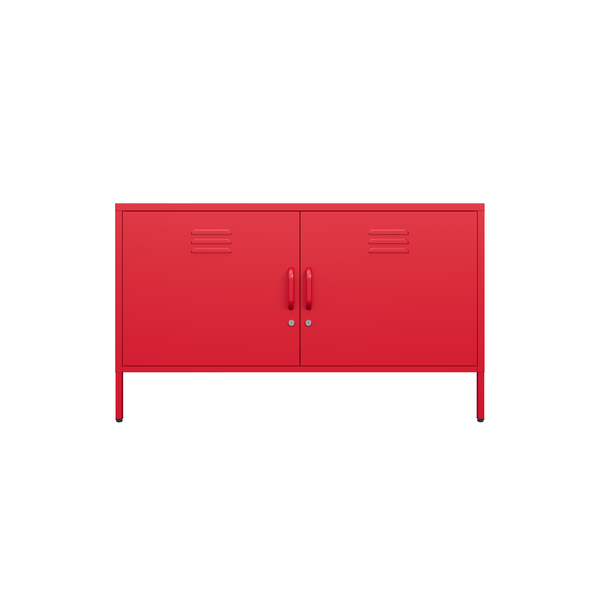 Sugar Cube Media Unit - Red Polka