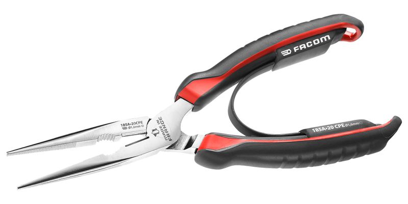 Facom (185A.20CPE) Long Half Nose Round Plier, 200mm