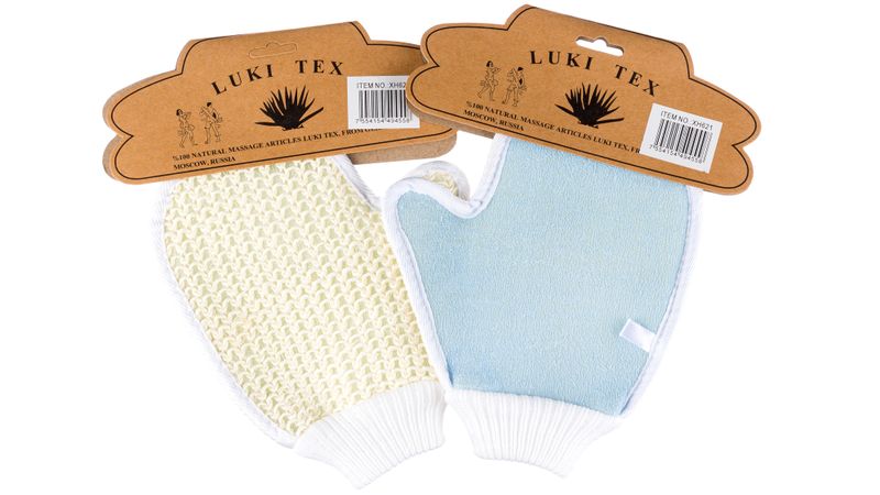 Luki Tex - Bath Hand Sponge To Clean Your Body While Bathing - 2 Piece