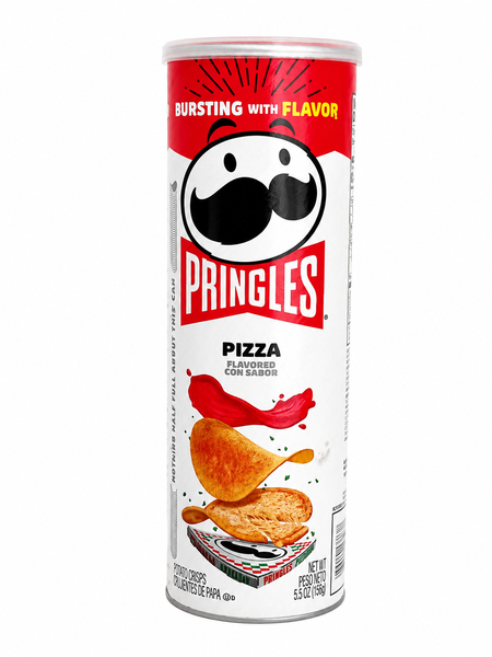 Pringles Pizza Flavoured Potato Crisps Chips Can 158g