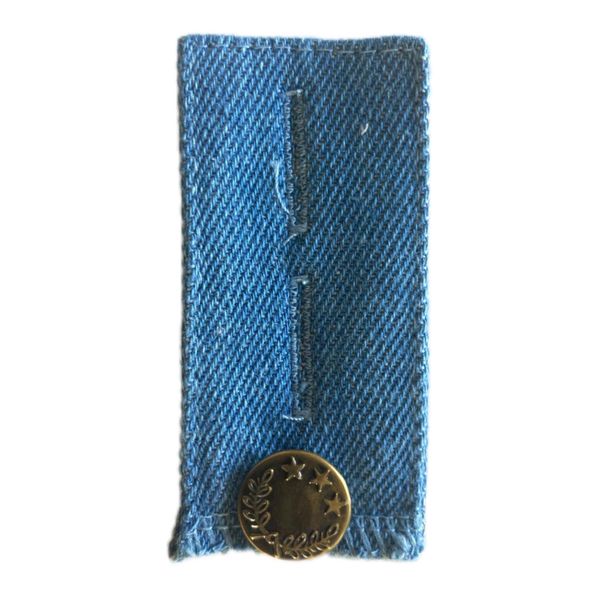 1-Piece Light Blue Jean Waistline Extender with Metal Button