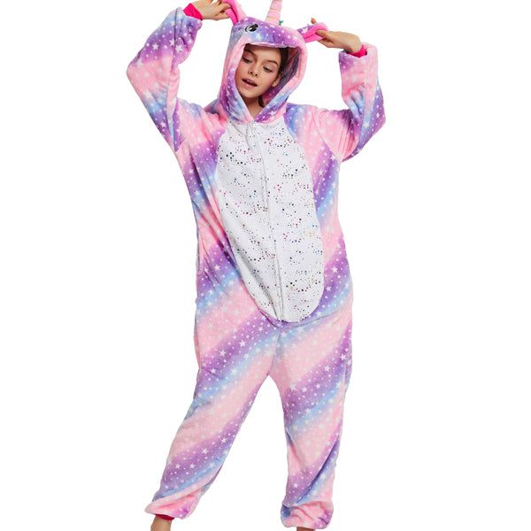 Iconix Kids Pink &amp; Purple Pair Unicorn Onesie