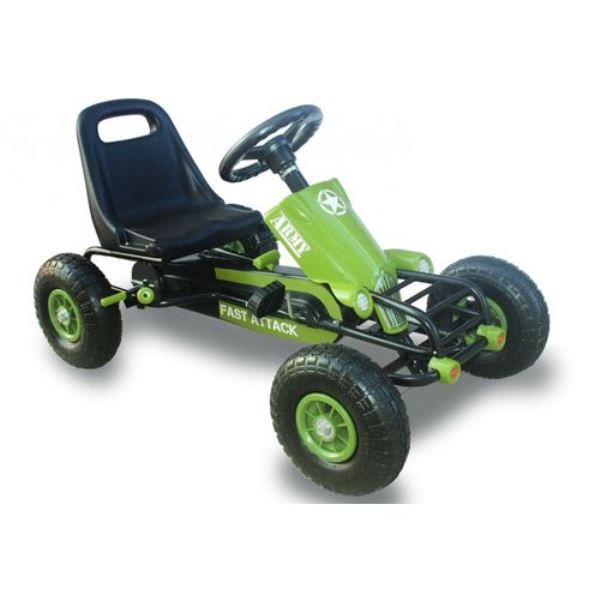 Go Kart Lrg Racing Car W/ Rubber Wheels