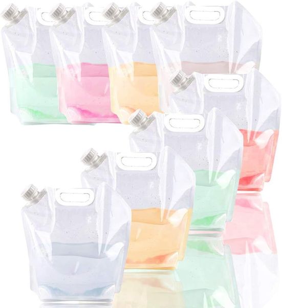 8 Collapsible Water Container Bag, BPA-Free Freezable Jug