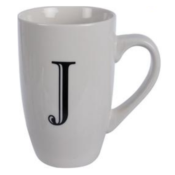 SD Homeware - Letter J Mug (2 x 400ml)