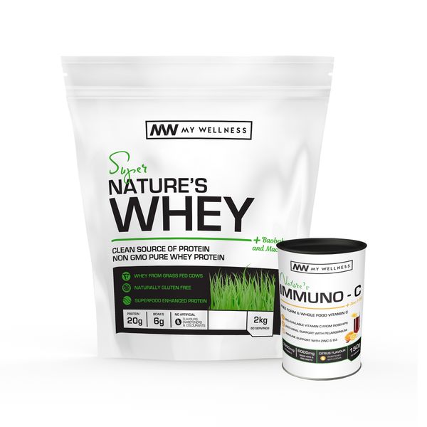 My Wellness Combo - Natures Whey Chocolate 2 kg + Immuno C