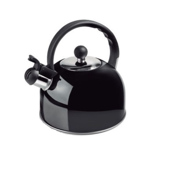 Ibili - Stainless Steel Whistling Kettle, Black, 2.5 Litre