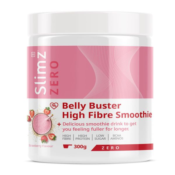Slimz Zero Belly Buster High Fibre Smoothie Strawberry &amp; Cream 300g