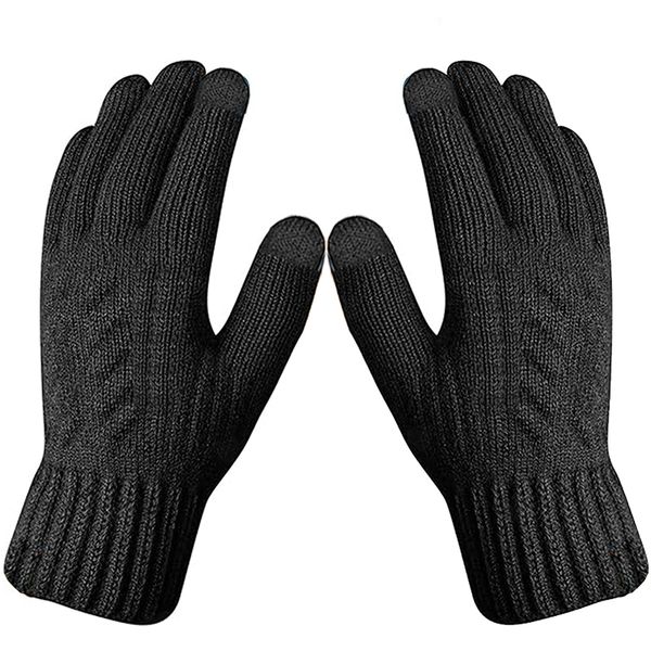 Fleece Lined Touchscreen Warm Thermal Knit Gloves for Cold Weather