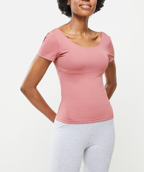 Women's Dailyfriday Multi-Cross Back Yoga Top - Pale Pink