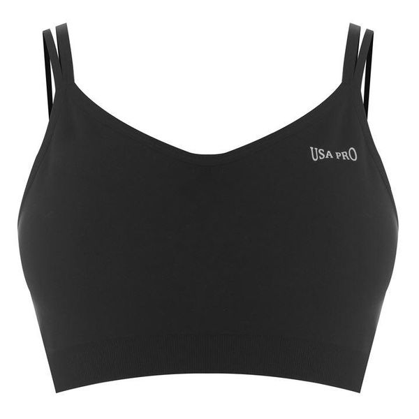 USA Pro Ladies Seamless Bra - Black [Parallel Import]