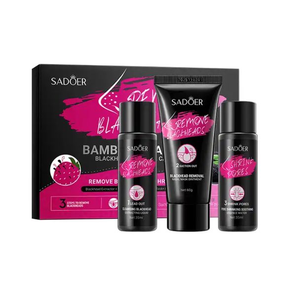 Sadoer Bamboo Charcoal Blackhead Removal Care Set