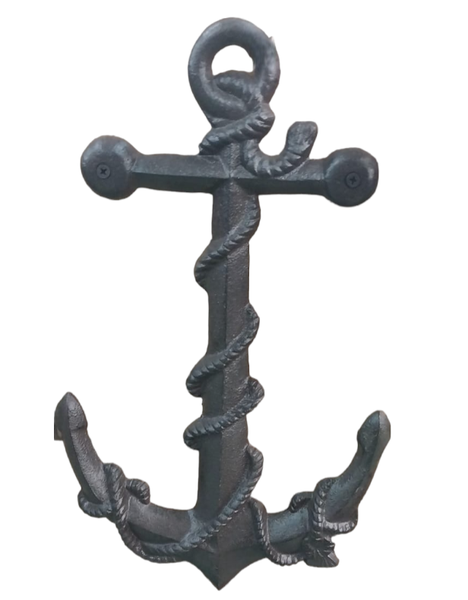 Vintage Cast Iron Ship Anchor Nautical Beach Rustic Wall Decor