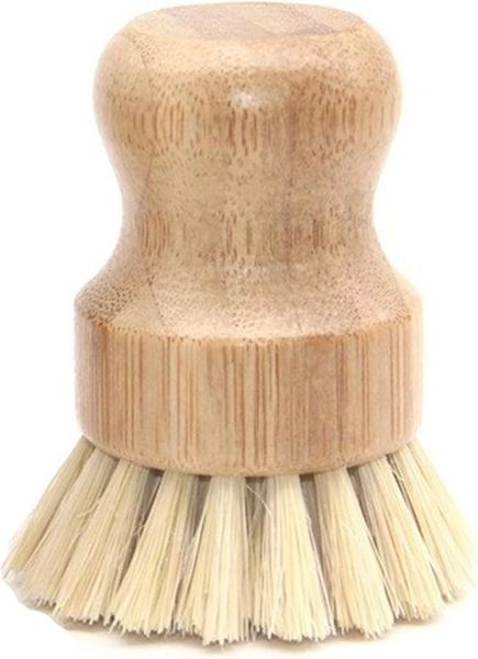 Natural Sisal Dish Washing Brush Bamboo