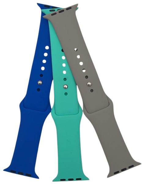 Silicone Straps Compatible with Apple Watch 42/44mm - Orange &amp; Grey 2 Pack