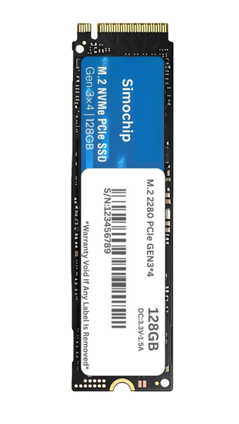 128GB NVMe Gen 3x4 High Speed Internal PCIe M.2 Solid SSD