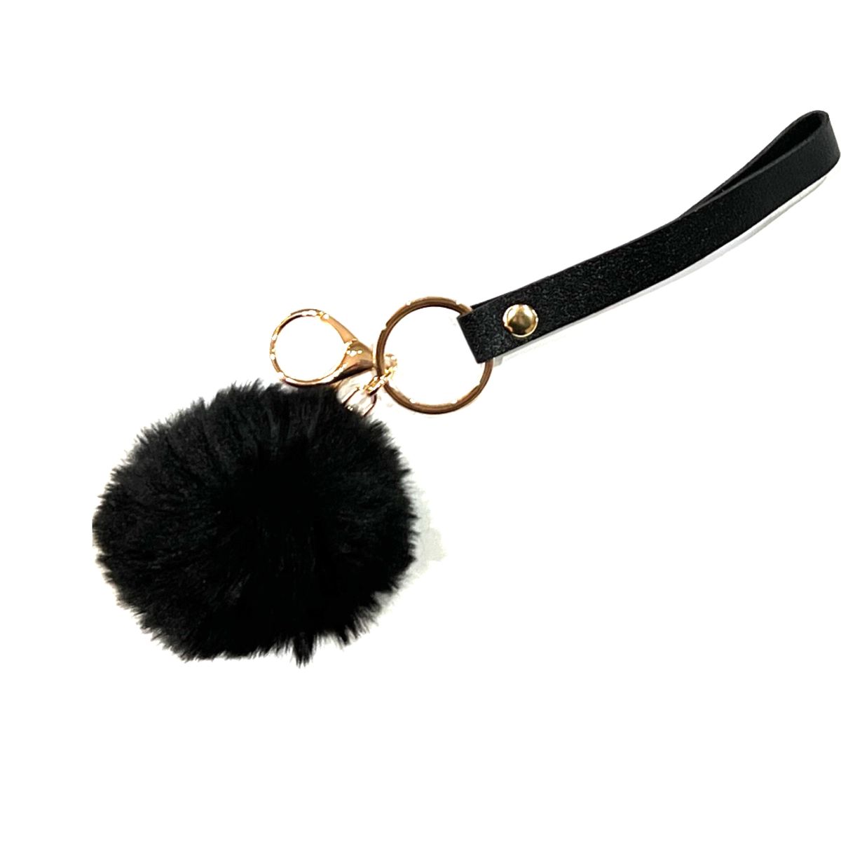 Pom Pom Black Keychain with Strap Shop Today. Get it Tomorrow