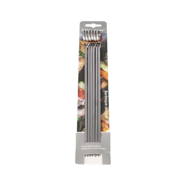 6Pcs Stainless Steel Barbeque Skewers 25cm and 35cm