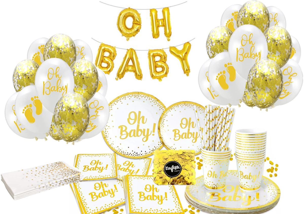 Baby Shower Gender Reveal Table Decor DIY Decoration Set - Oh Baby ...