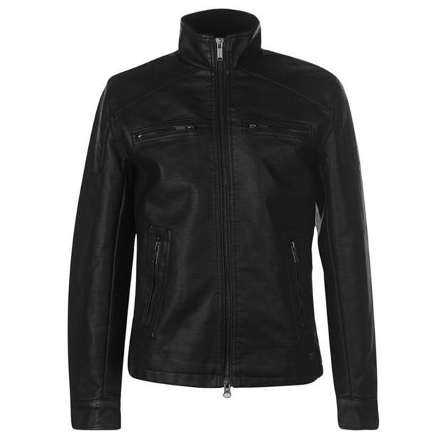 Firetrap Mens PU Jacket - Black [Parallel Import] | Shop Today. Get it ...