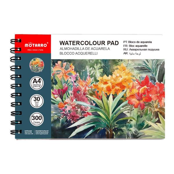 MOTARRO A4 30-Page Watercolor Book For Fine Art