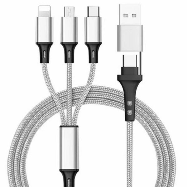 5 in 1 USB Charging Cable - Type C / Micro USB / Apple Lightning