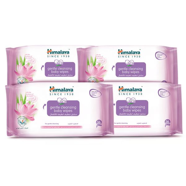 Himalaya Gentle Cleansing Baby Wipes - 56 x 4 Value Pack