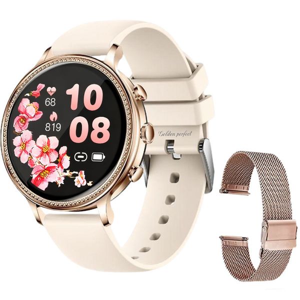 Golden Perfect Smartwatch for Women - Tech Dual Strap Edition