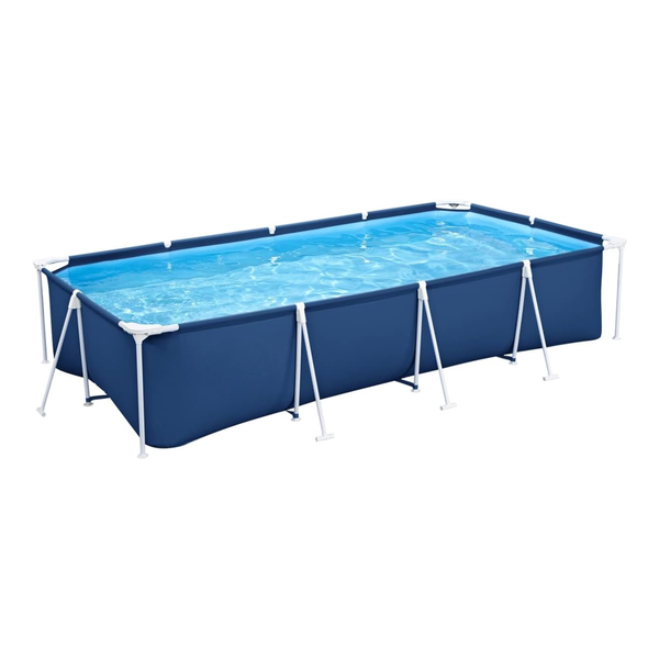 Steel Pro Rectangular Frame Above-Ground Swimming Pool 400x81cm