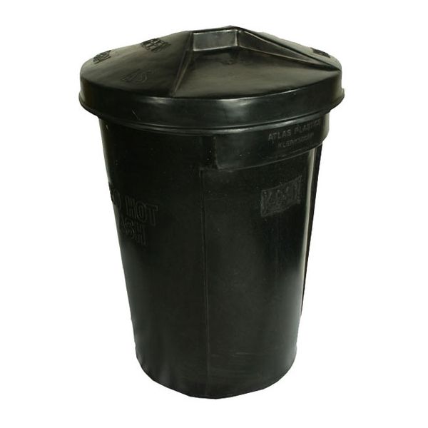 85 Litre Plastic Dustbin/Waste Bin with Lid - Black