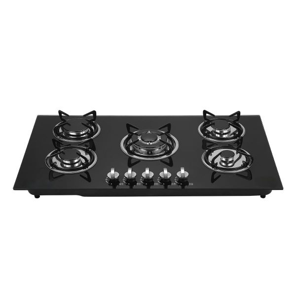 Built-in 5-Burner LPG Gas Cooker RH-4005 - Glass Top, High Efficiency