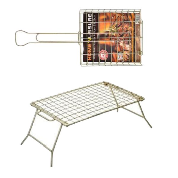 Camping Portable Folding Grid &amp; Braai BBQ Toaster