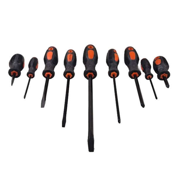 9-Piece Screwdriver Set - Phillips &amp; Flat Head - Heavy Duty
