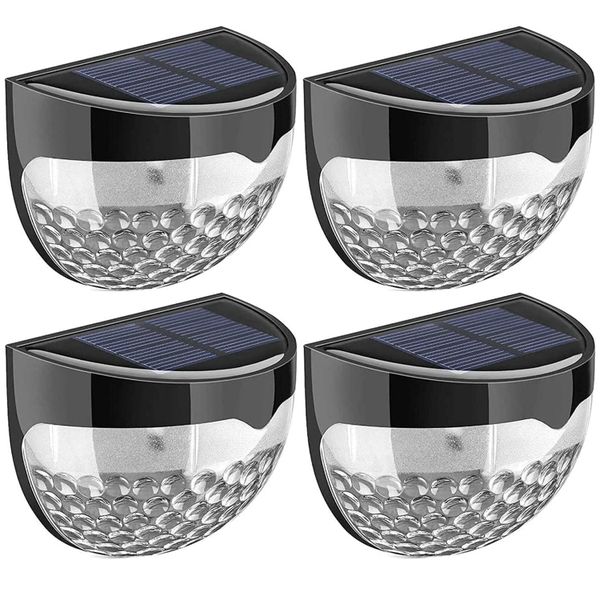 Solar Fence Lights, Decorative LED Garden Lights Waterproof Solar Powered