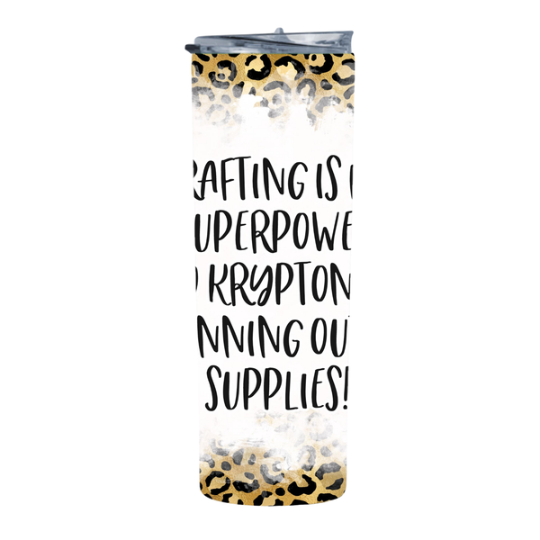 Cheetah Print Superpower 2 20 Oz Straight Skinny Tumbler 016