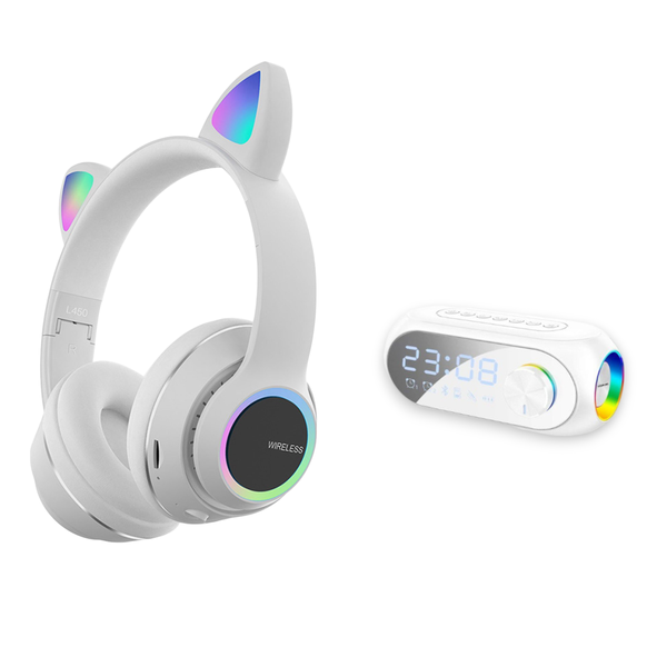 Bluetooth - Headphone - L450 White + Yesplus - Bt Speaker - White - Combo