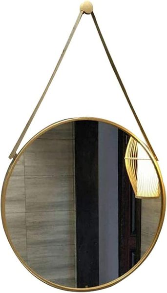 Glow Wall Mirror - Elegant Round Accent for Bathroom &amp; Home