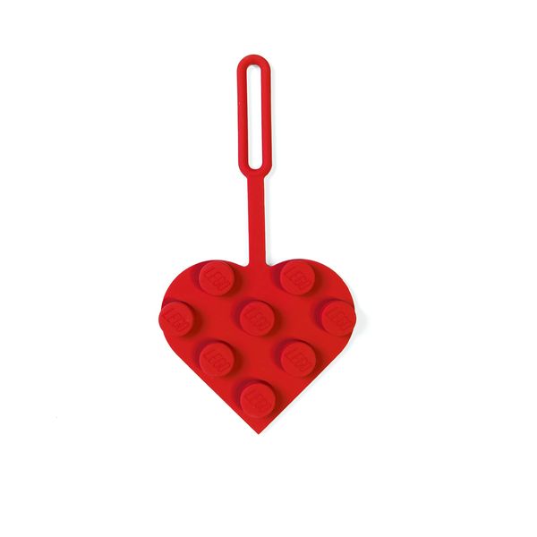 LEGO 3x3 Brick Heart Red Bag / Luggage Tag (17cm)