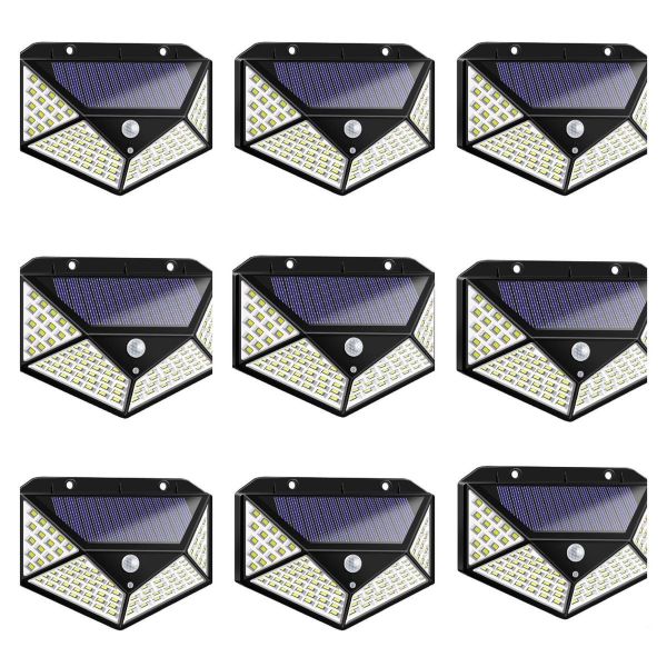 Solar Motion Wall Light-9 pcs Wall Mounted