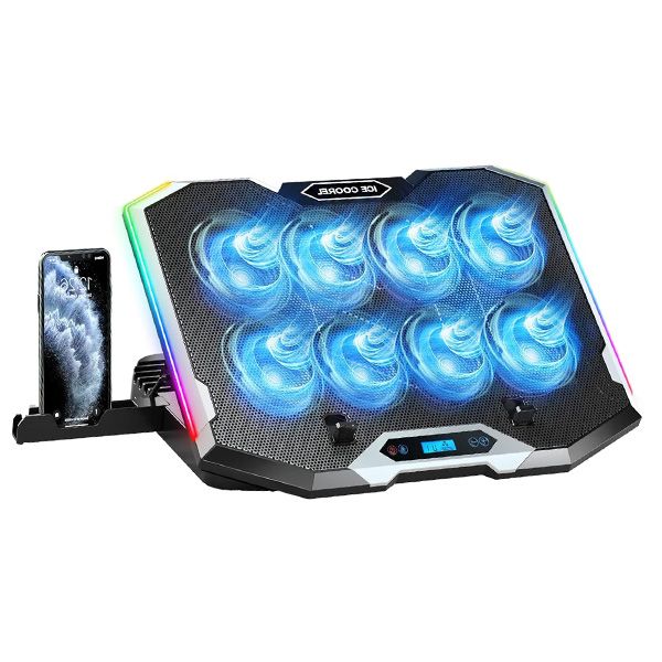 Gaming Laptop Cooler with 8 Cooling Fans for 14-18 in.