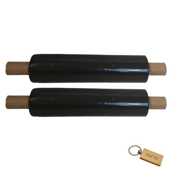 Premium Black Pallet Wrap -17 Microns Extra Thickness Set of 2+SMTE keyring