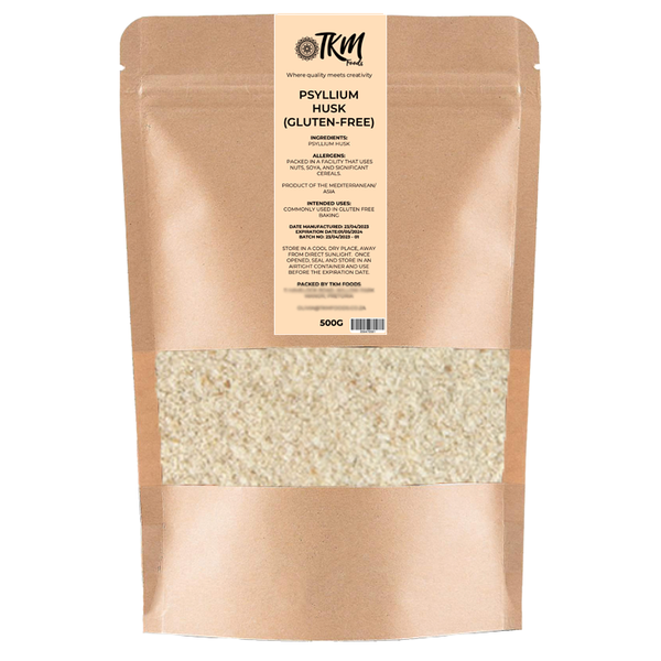 TKM Foods Psyllium Husk - 500G | Psyllium Husk Fibre/Powder/Flour
