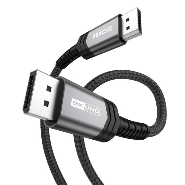 Peachz- 8K DisplayPort Cable 1.4, DP to DP Cable 2 meters High speed cable