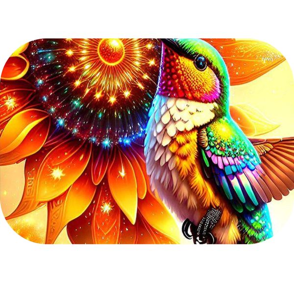 Sunflower Bird Printed Mouse Pad