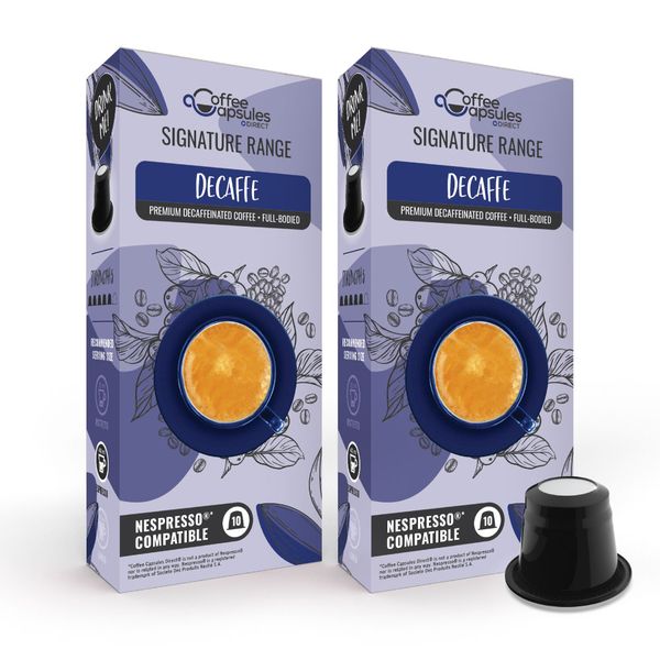 Decaffe 20 Coffee Capsules for Nespresso &amp; Caffeluxe