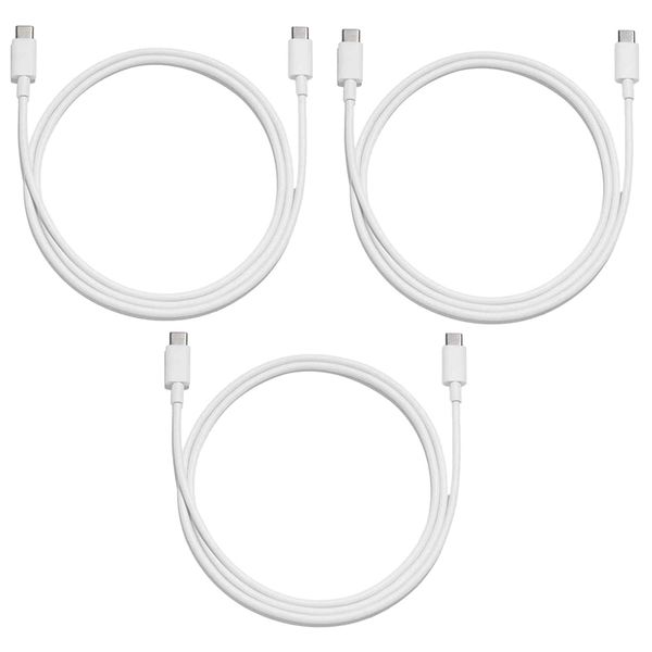 Pack of 3 105cm Type-C To Type-C USB Charging Cables